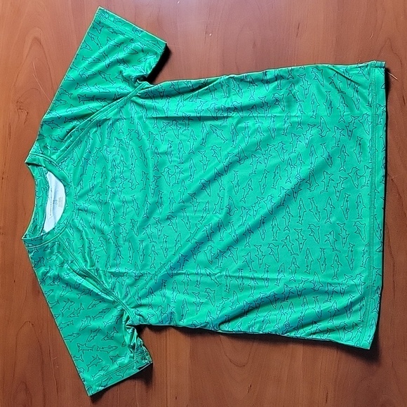 Amazon Essentials Green shark and Navy boys size 10. TWO Shirts. - Picture 7 of 9